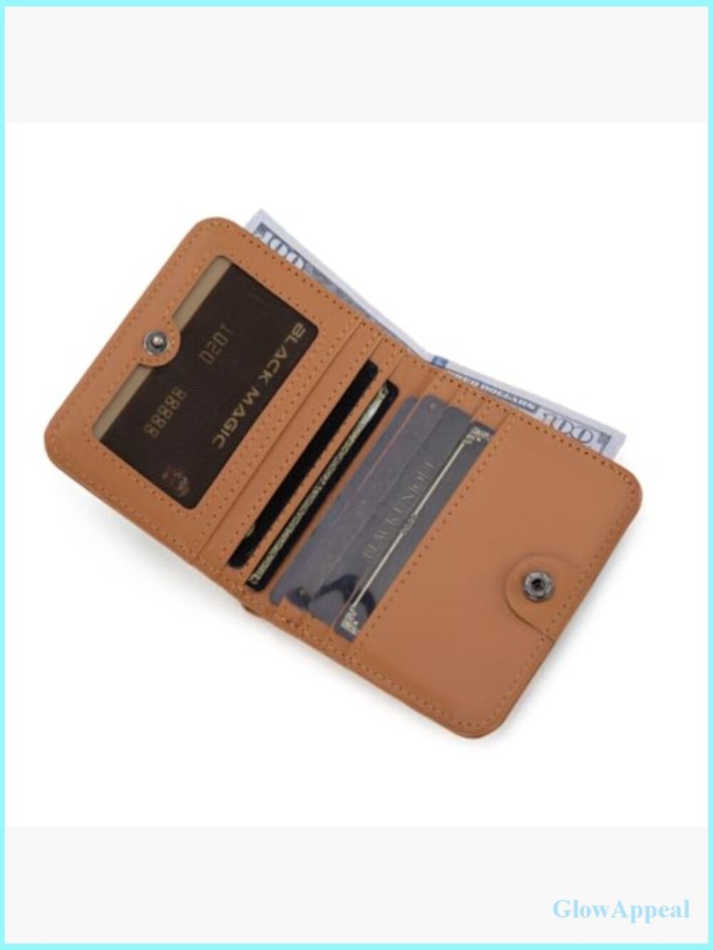 Small Leopard Print Wallet with RFID Lining and Coin Purse - Picture 6 of 6